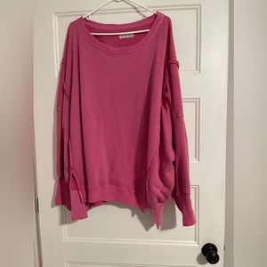 Xl pink free people oversized sweater